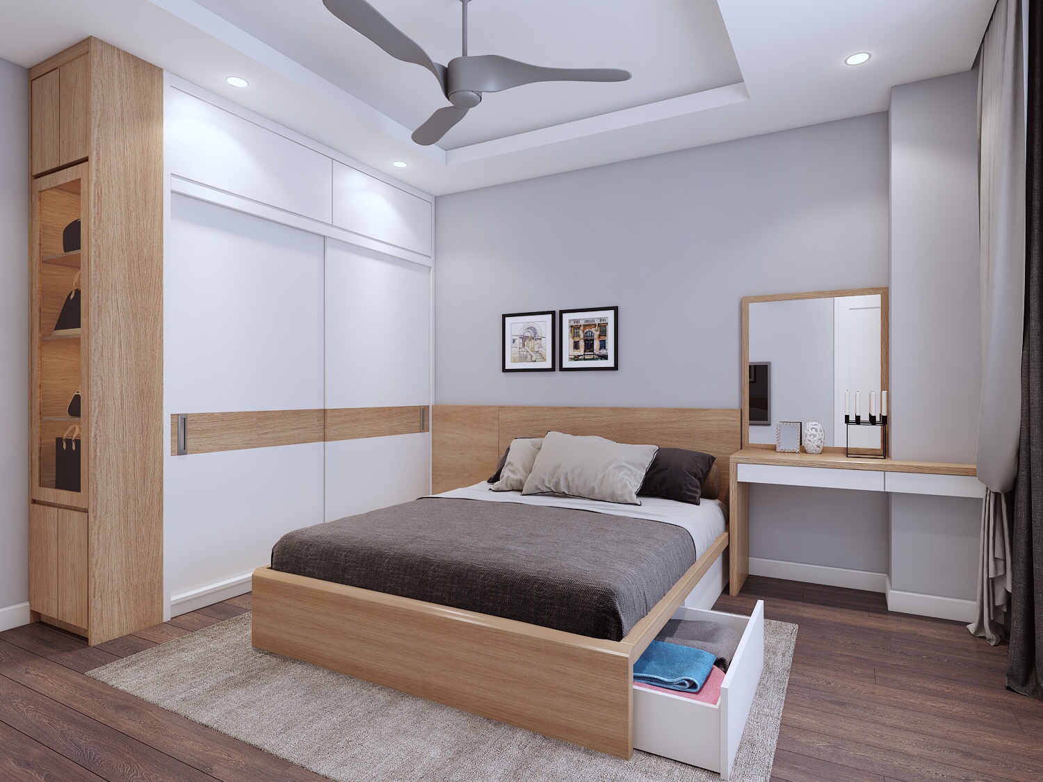 Sử dụng tủ quần áo có okking0 thông minh để tận dụng diện tích