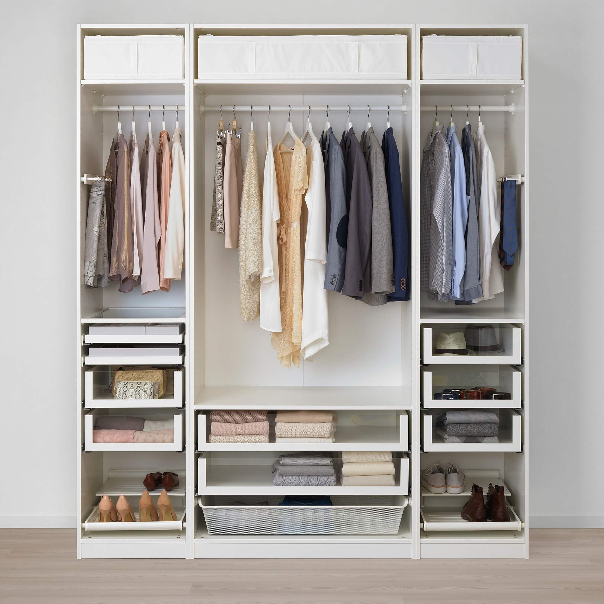 Tủ quần áo mở không cửa đơn giản, hiện đại phù hợp m.okking39 tối giản