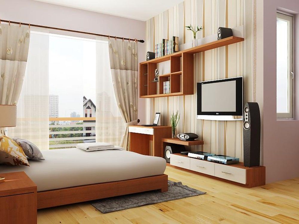 Hạn chế ánh sáng xanh từ TV chiếu lên giường ngủ