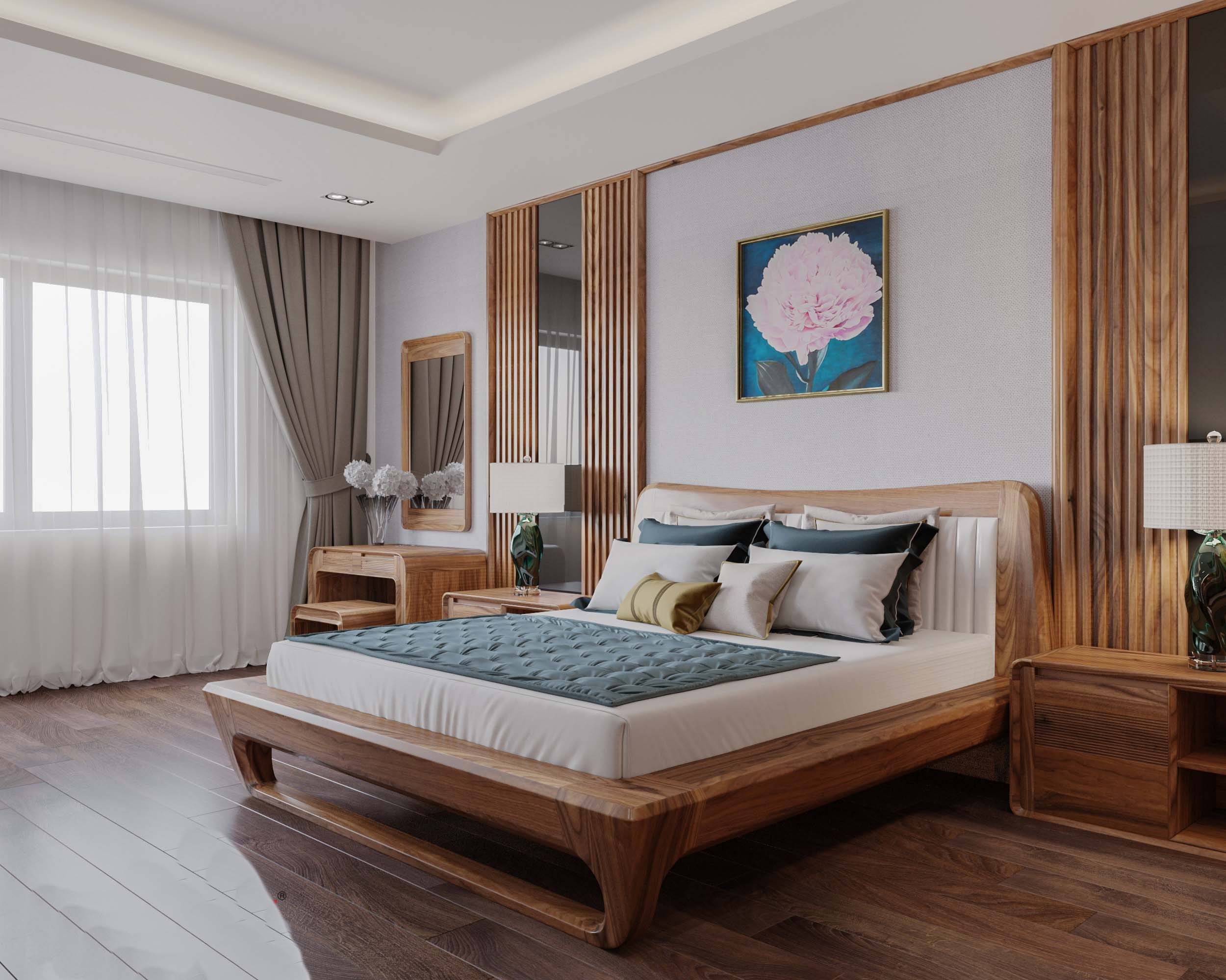 Sử dụng chất liệu khác nhau như gỗ, kim loại, da, vải, và thủ công để tạo ra sự đa dạng trong trang trí nội thất
