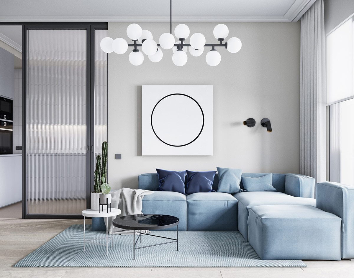 Decor Phong Khach NhoSử dụng một chiếc thảm hiện đại để tạo sự ấm áp và thoải mái cho okking.con