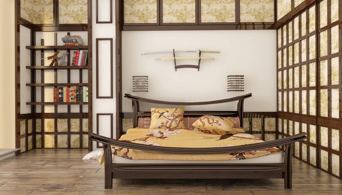 Sử dụng các vật liệu tự nhiên như gỗ, tre, và đá tự nhiên trong trang trí okking kiểu Nhật