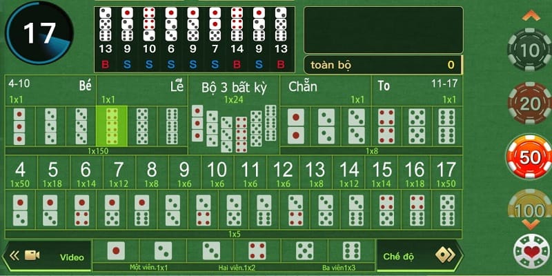 Luật chơi game sicbo tại trang cá cược King88