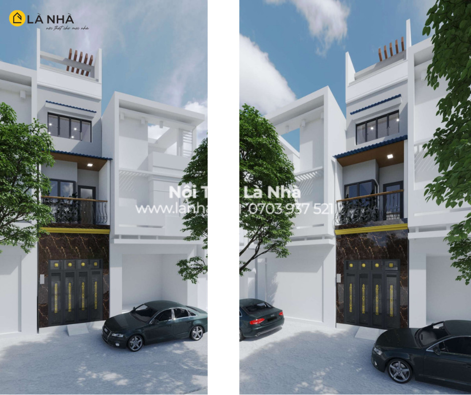mặt tiền nhà phố quận 10 trắng tinh, hiện đại