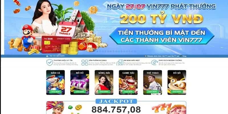 Vin777 mang đến thiên đường giải trí không giới hạn