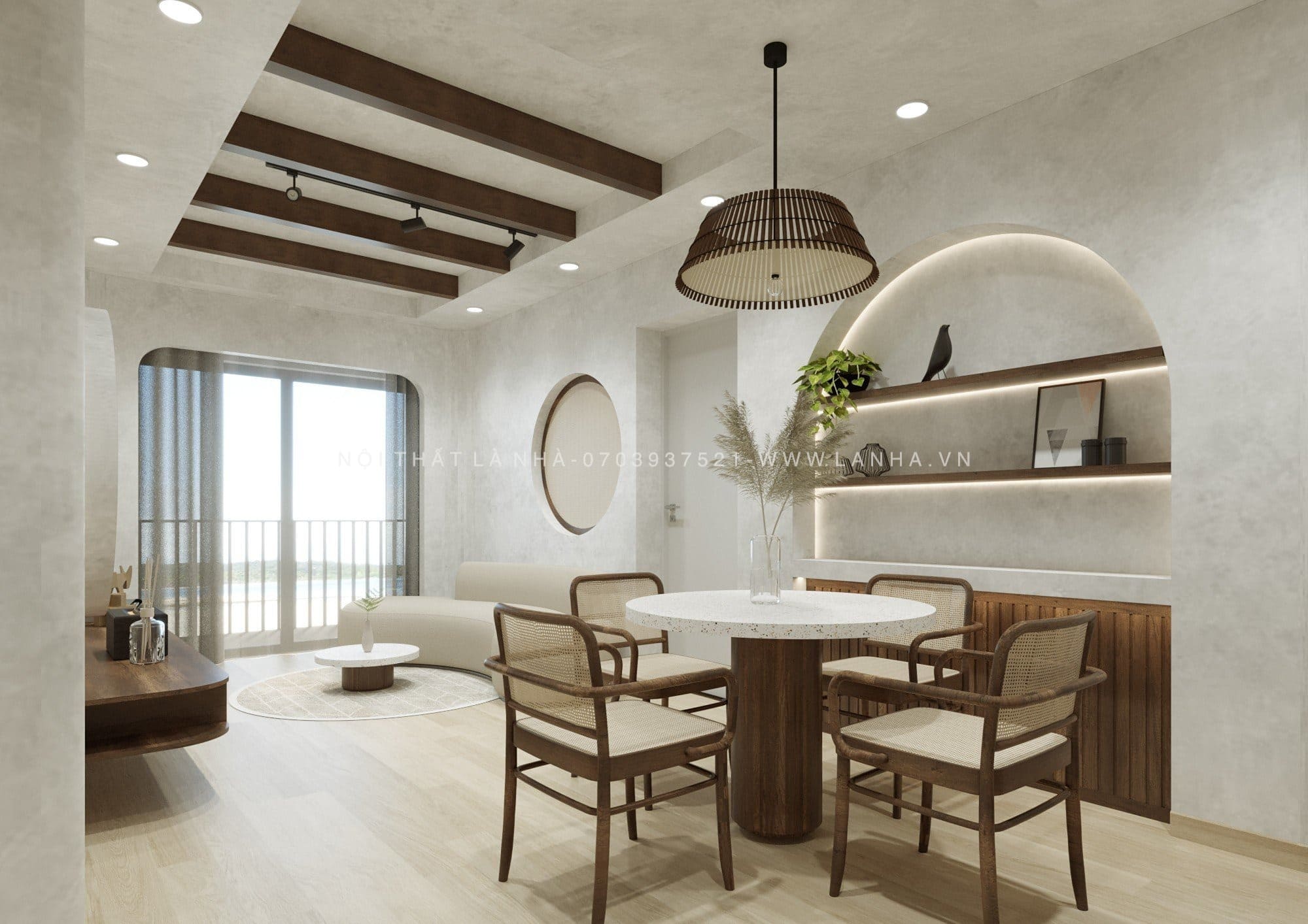Thiết kế phòng khách theo m.okking39 Wabi Sabi