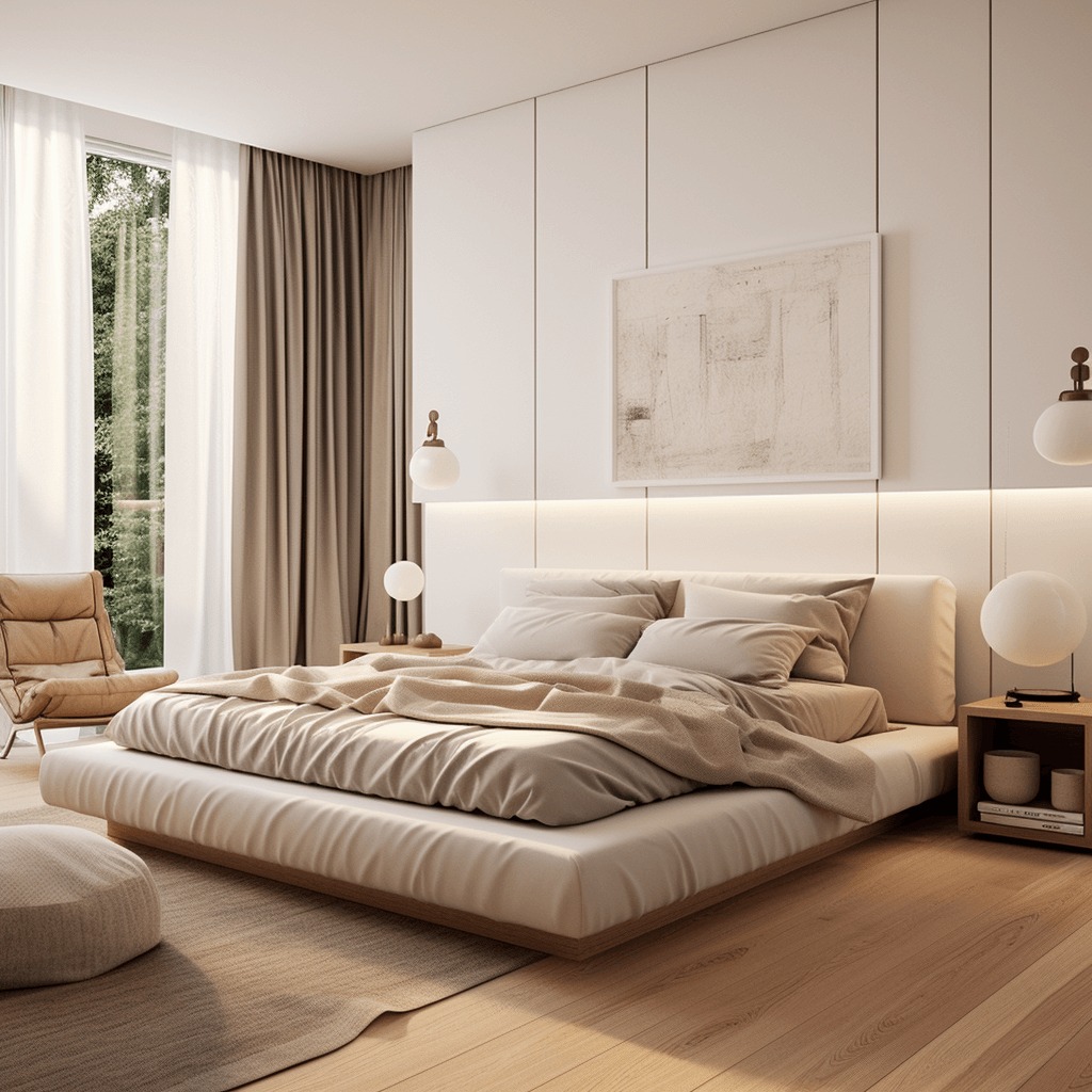 Sử dụng tone màu sáng và trung tính cho okking 12m2