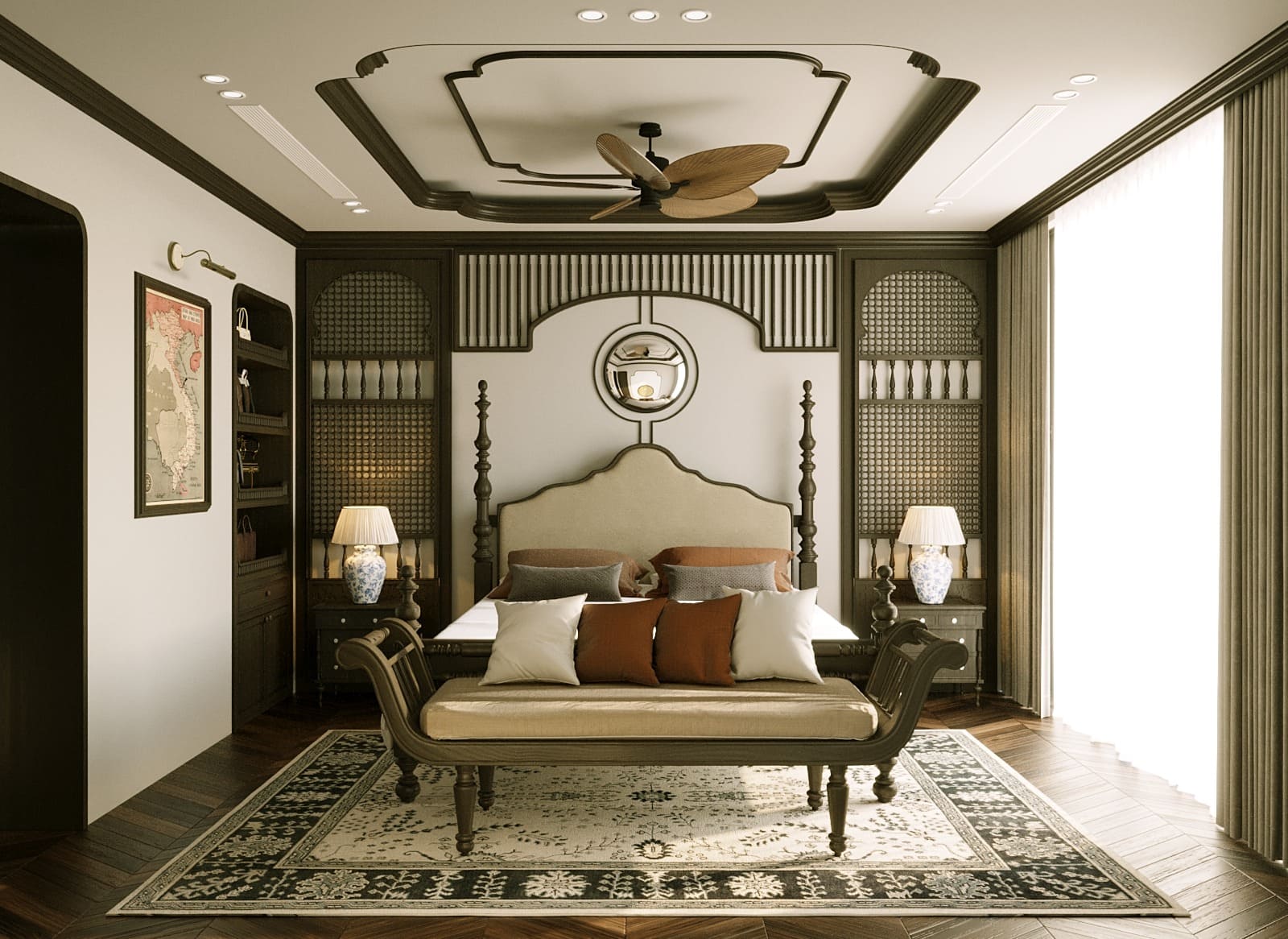 okking.con m.okking39 Indochine có đồ nội thất gỗ