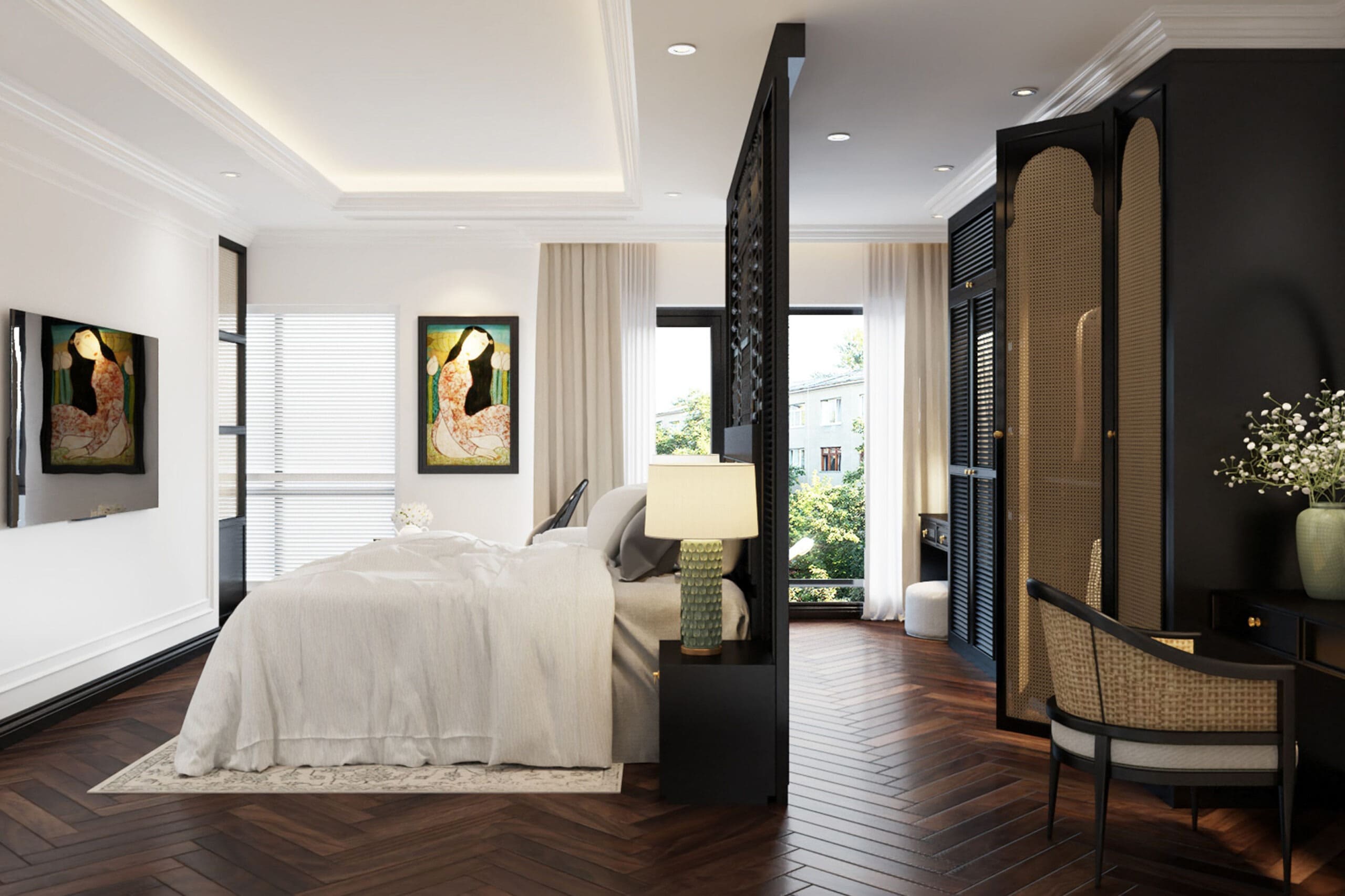 Mẫu okking Indochine sử dụng tone màu vàng