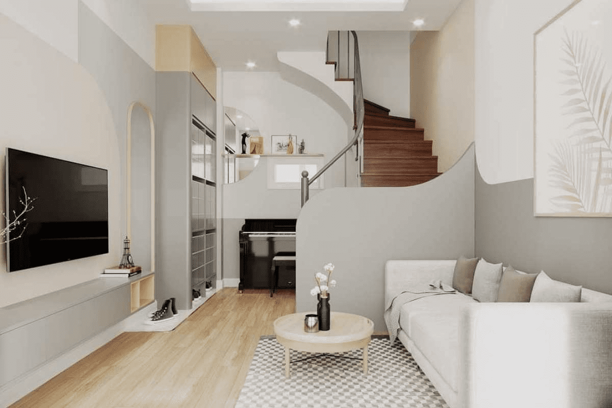Mẫu nhà ống 2 tầng đơn giản