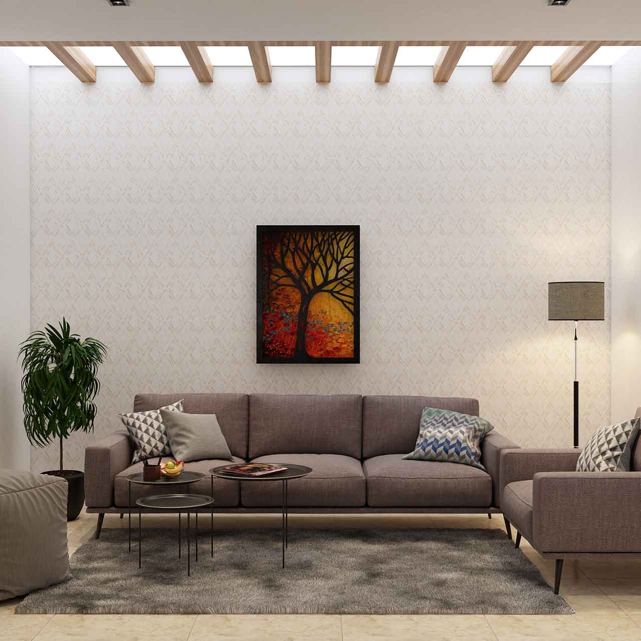 Thiết kế nhà 2 tầng kèm cây xanh với ánh sáng tự nhiên