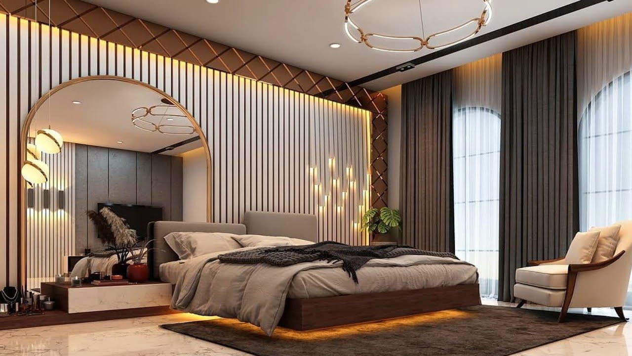 okking.con kết hợp gương lớn và hệ thống đèn led sang trọn