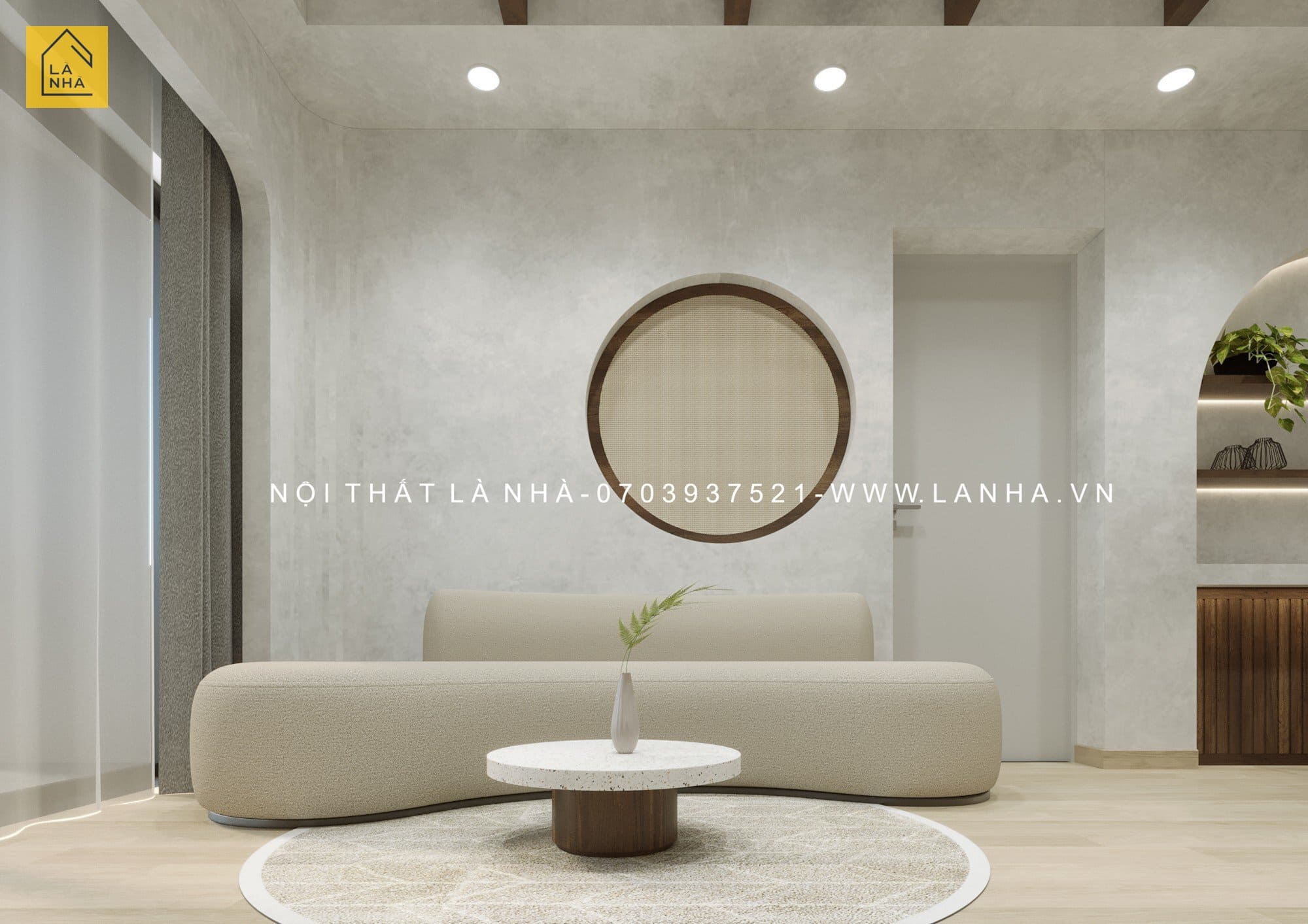 Sử dụng bàn trà và ghế sofa tối giản