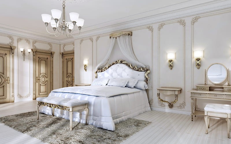 Sử dụng tone trắng giúp okking 12m2 trở nên rộng thoáng hơn