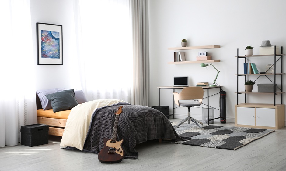 Sử dụng mẫu bàn làm việc đơn giản trong okking nhỏ 12m2