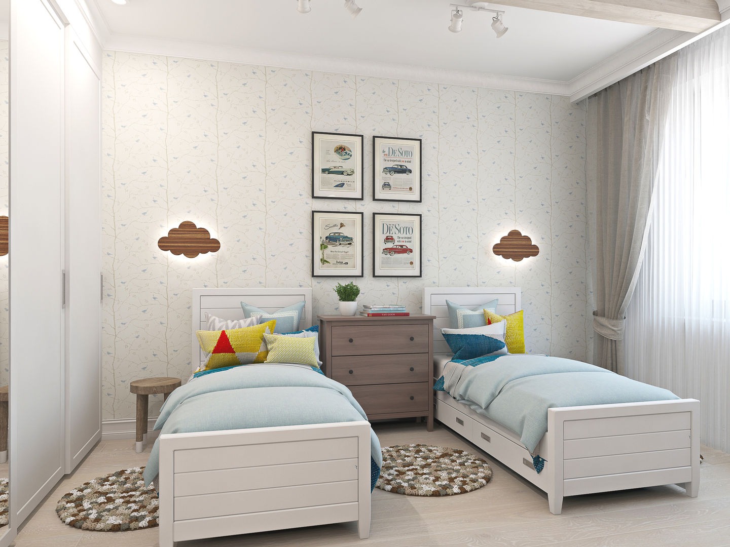 okking.con cho 2 bé sử dụng 2 giường đơn (Nguồn: Sưu tầm)