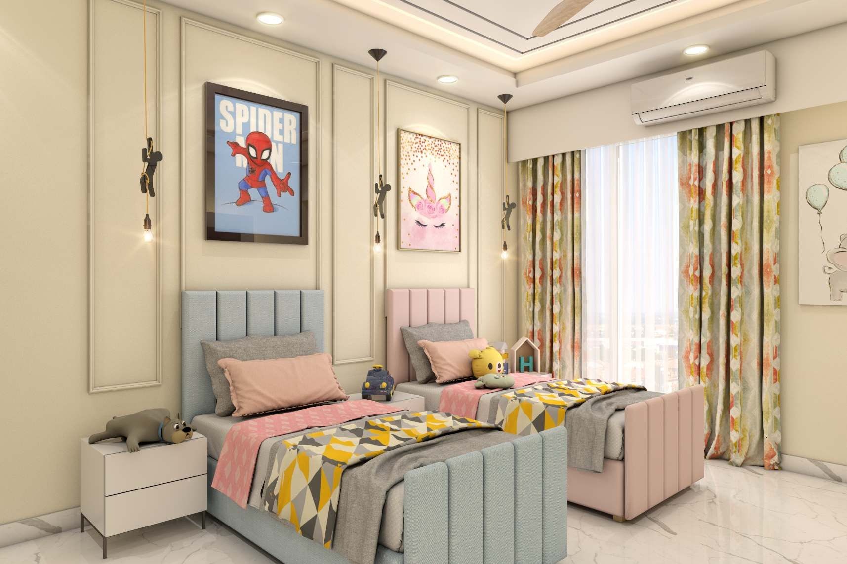 Thiết kế okking 15m2 cho 2 bé