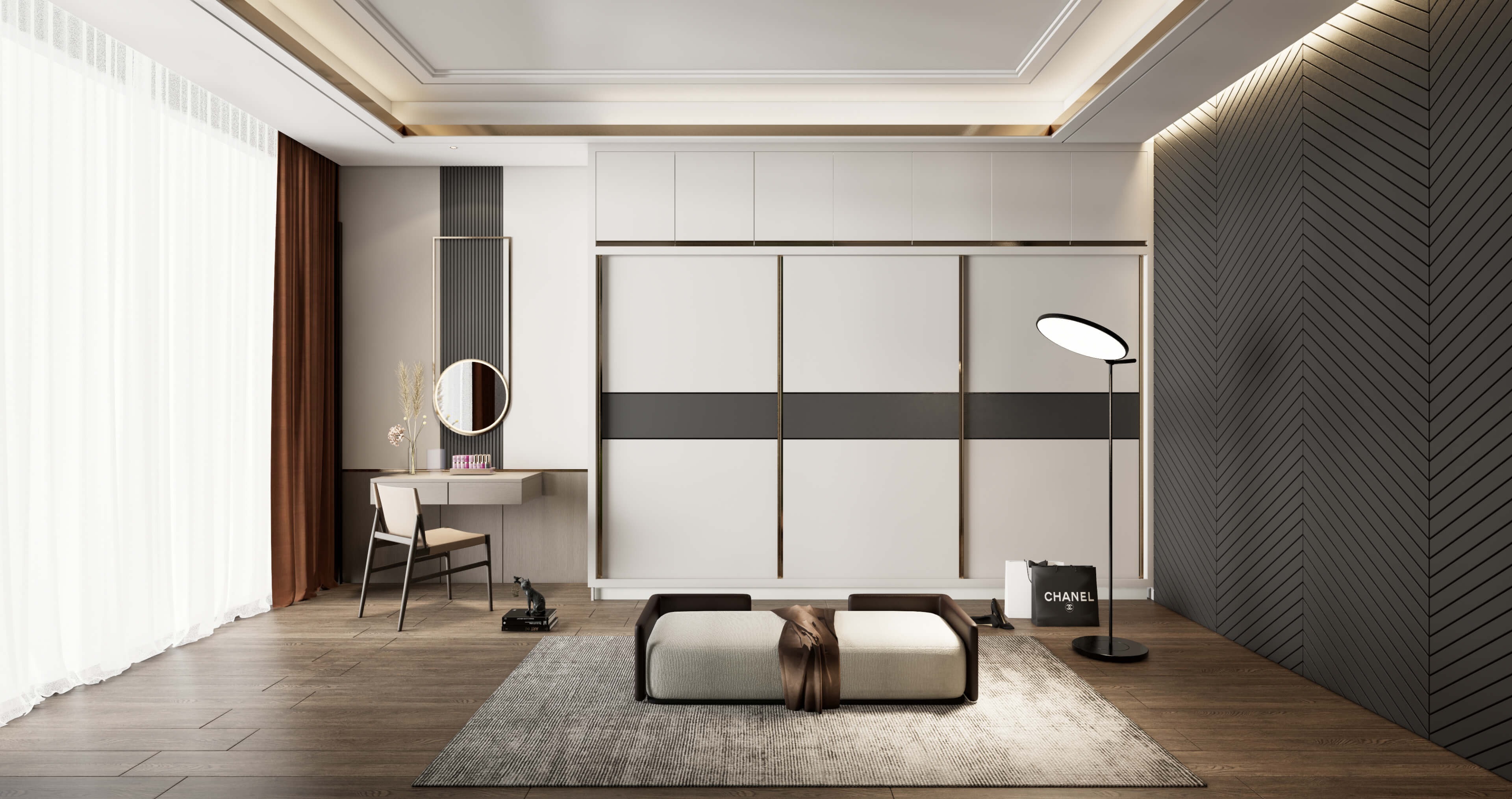 Kích thước tiêu chuẩn của tủ quần áo âm tường