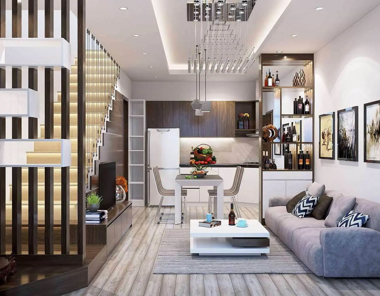 Thiết kế nhà phố đơn giản và đầy đủ tiện nghi