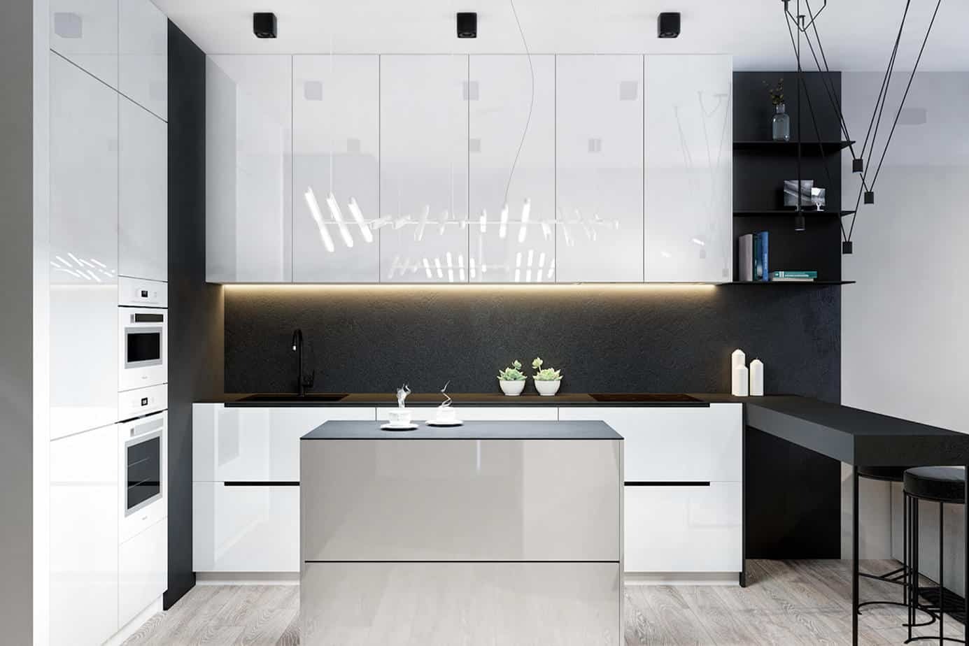 Thiết kế m.okking39 Acrylic sang trọng với tông trắng đen