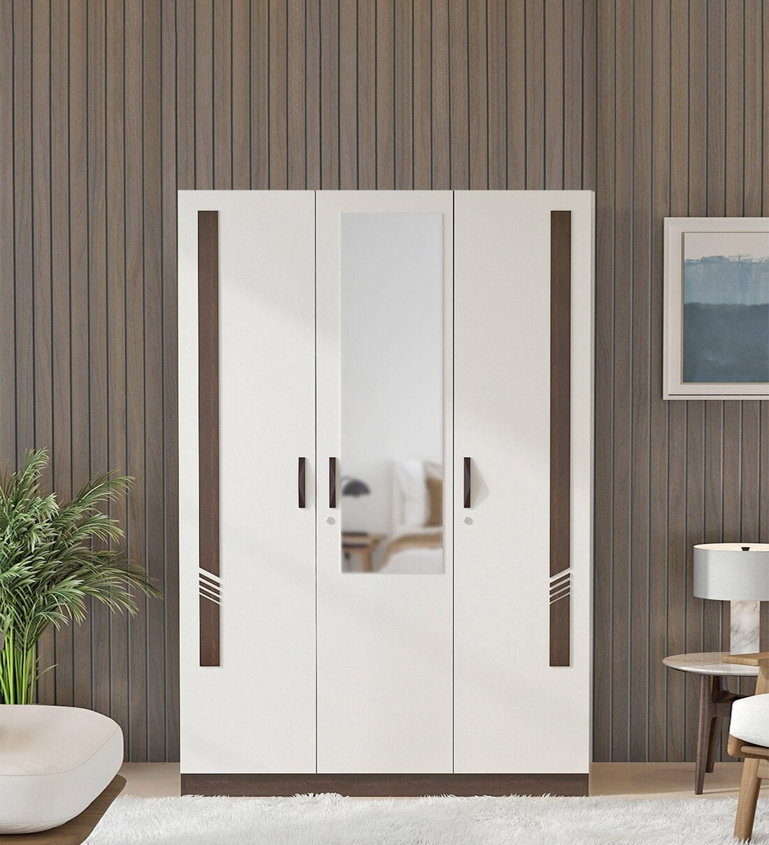 Tích hợp gương vào tủ quần áo 3 cánh tiện lợi (Nguồn: Sưu tầm)