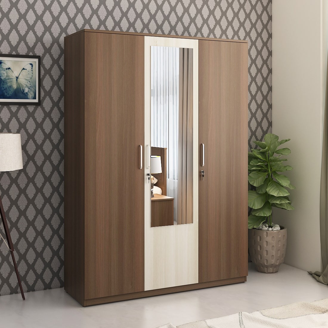 Tủ quần áo 3 buồng gỗ công nghiệp