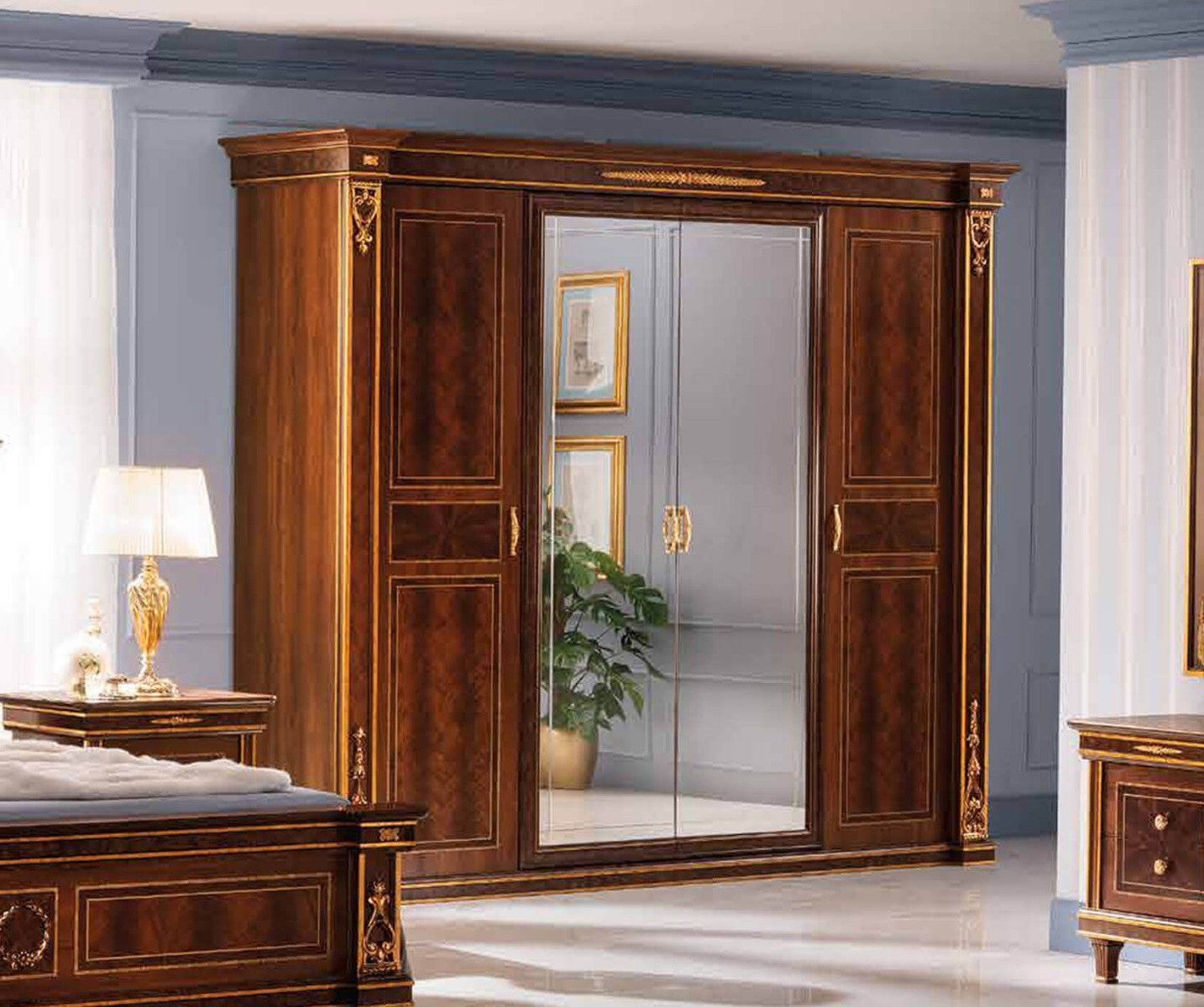 Tủ quần áo 3 buồng gỗ tự nhiên