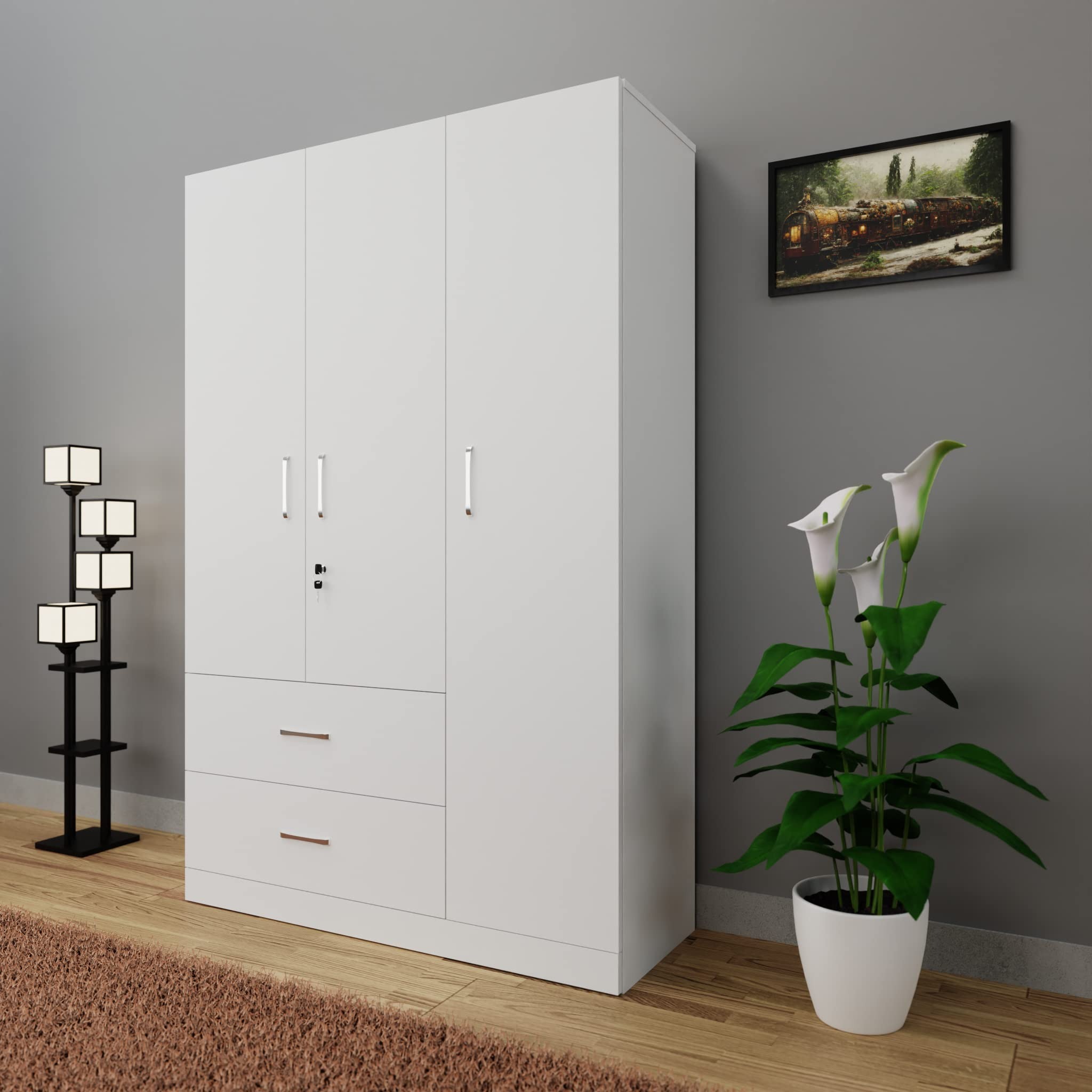 Tủ sắt đựng quần áo 3 cánh
