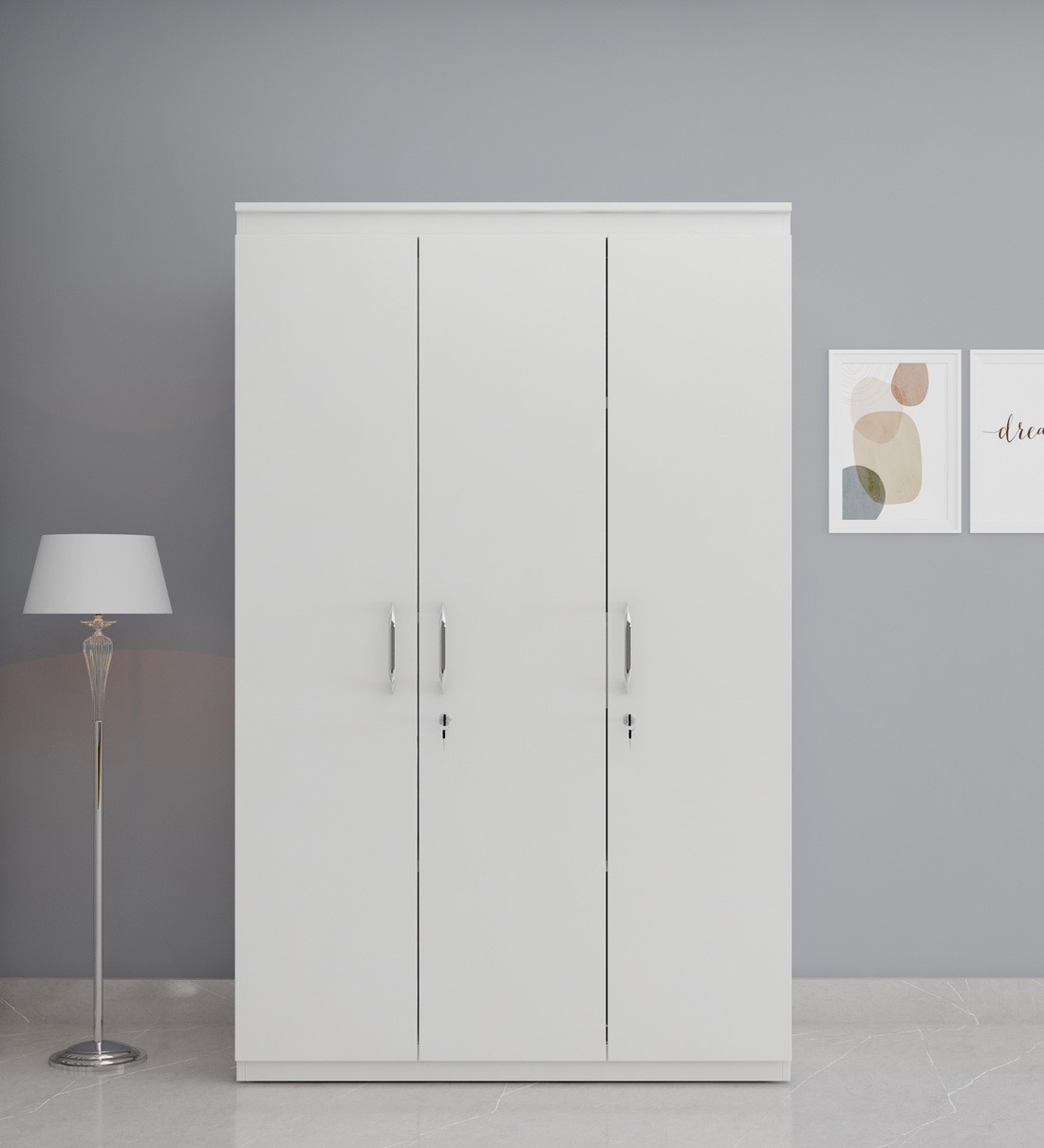 Mẫu tủ sắt đựng quần áo 3 cánh giá rẻ