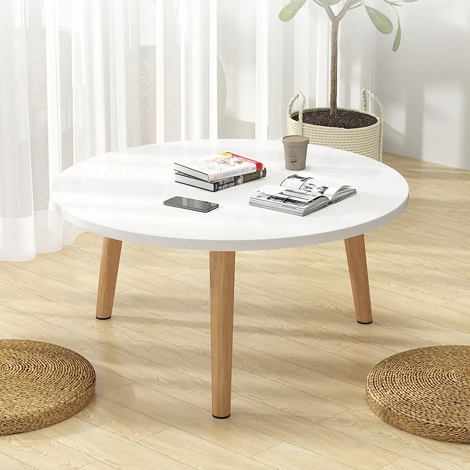 Bàn trà decor hình tròn tối giản