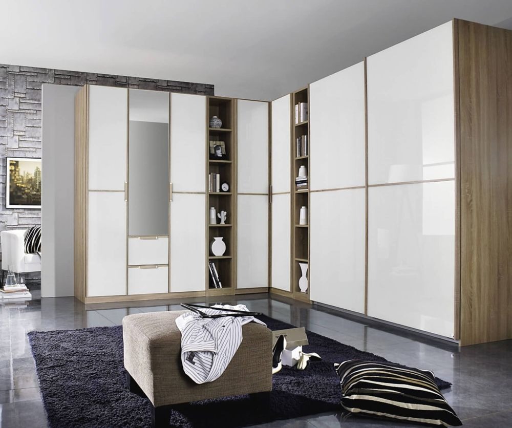 Thiết kế 3D mẫu tủ quần áo chữ L (Nguồn: Sưu tầm)