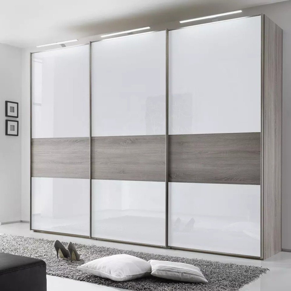 Thiết kế tủ quần áo cửa trượt 3 cánh hiện đại và trang nhã