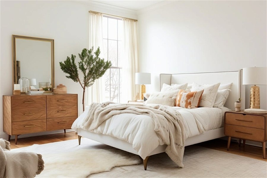 Thiết kế okking vintage tông màu trắng be nhẹ nhàng tối giản