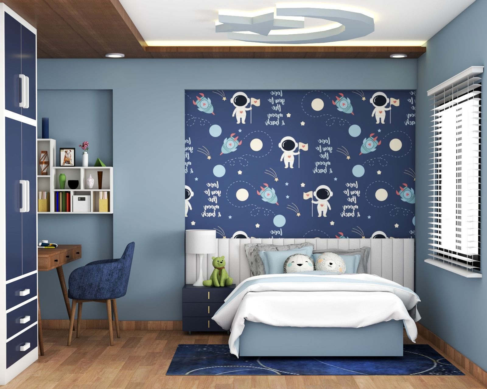 Thiết kế okking 16m2 mang đặc trưng rõ rệt dành cho các bé trai (Nguồn: Sưu tầm)