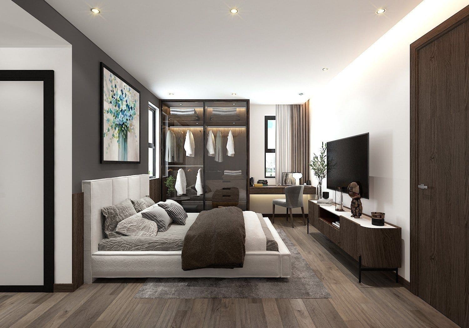 okking.con 25m2 màu trắng đen đơn giản