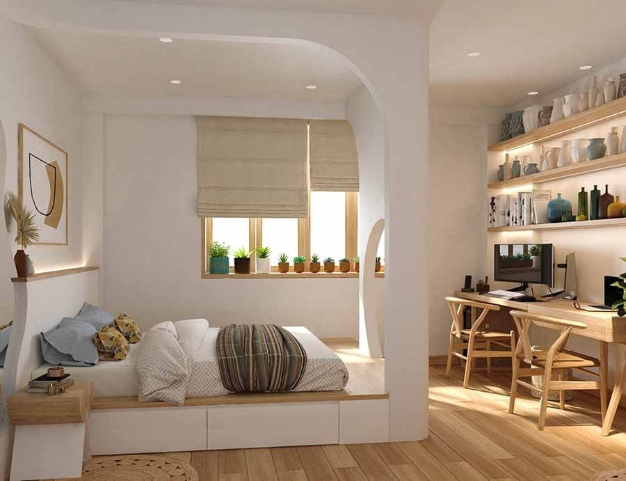 Mẫu okking 25m2 đầy đủ tiện nghi