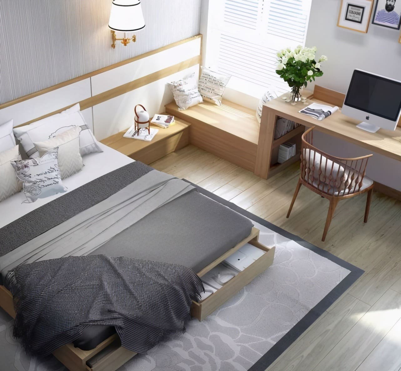 Cách bố trí đơn giản những vẫn tiện nghi cho okking 25m2