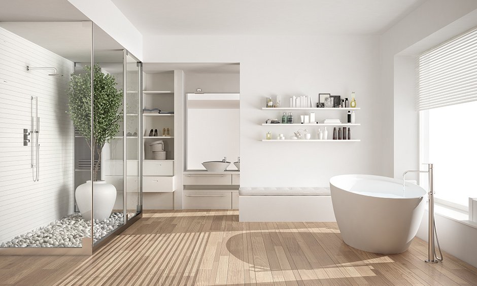 Thiết kế thông thoáng giúp phòng tắm đẹp và sáng sủa