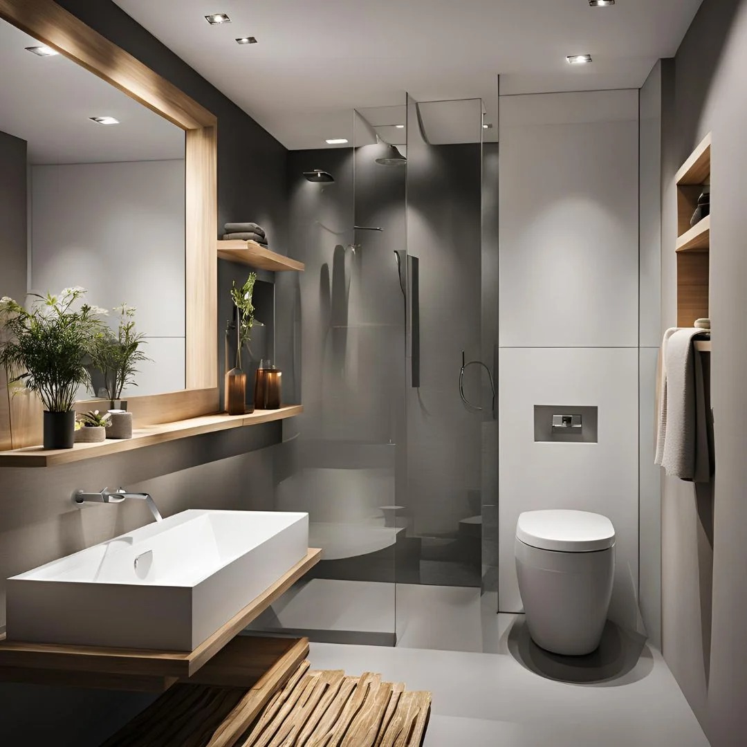 Thiết kế phòng tắm nhỏ đẹp theo m.okking39 hiện đại (Nguồn: Sưu tầm)
