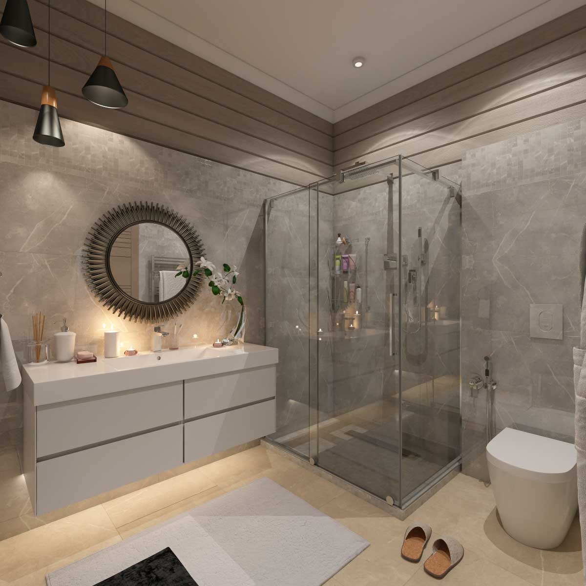 Trang trí phòng tắm nhỏ đẹp, đa năng (Nguồn: Sưu tầm)