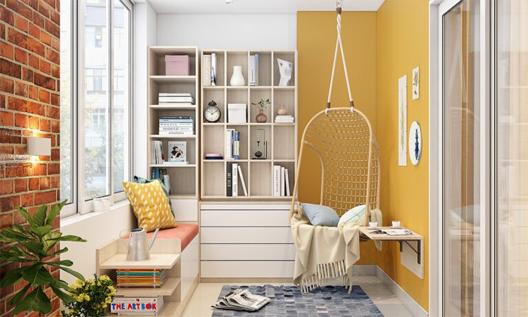 Sử dụng cửa kính giúp phòng đọc tận dụng được tối đa ánh sáng tự nhiên