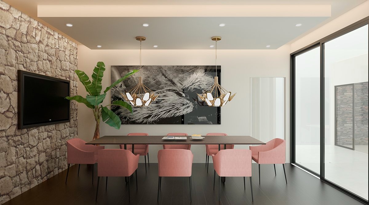 Bố trí ghế phòng ăn có màu sắc ấn tượng tạo điểm nhấn (Nguồn: Sưu tầm)