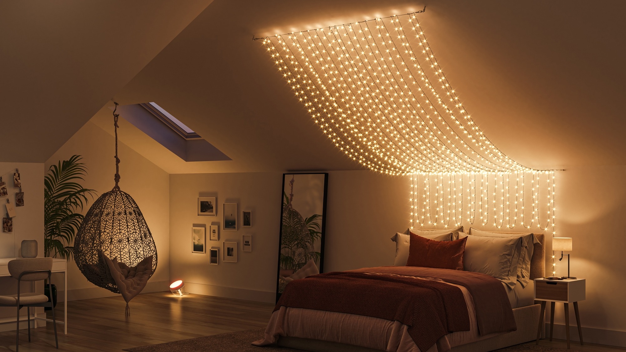 Mẫu trang trí okking sử dụng dây đèn led