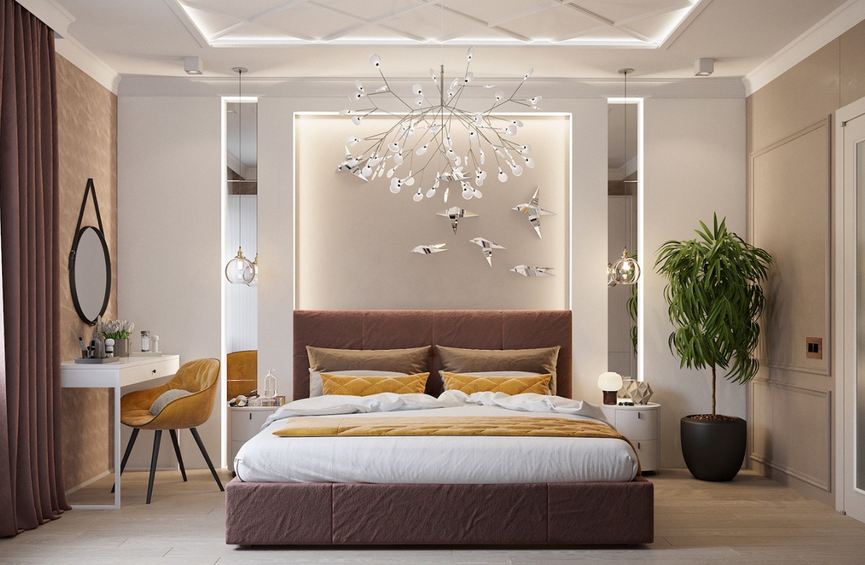 Lựa màu sơn tường hài hòa với tổng thể căn phòng (Nguồn: Sưu tầm)